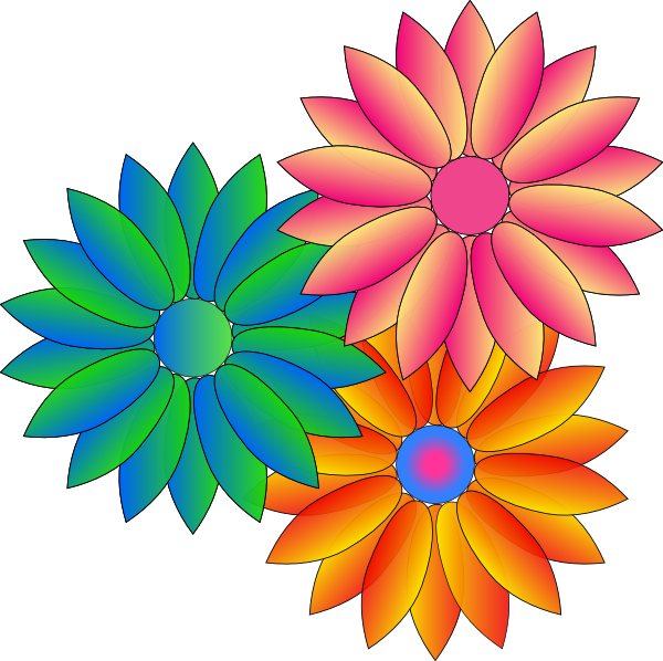How To Set Use Coloured Daisies Svg Vector (600x598), Png Download