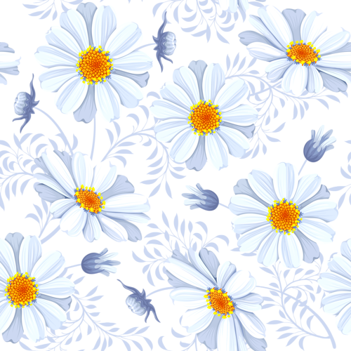 Flower Pattern [преобразованный] - Apple Iphone 5 / 5s / Se Portemonnee Hoesje Met Bloemen (500x500), Png Download