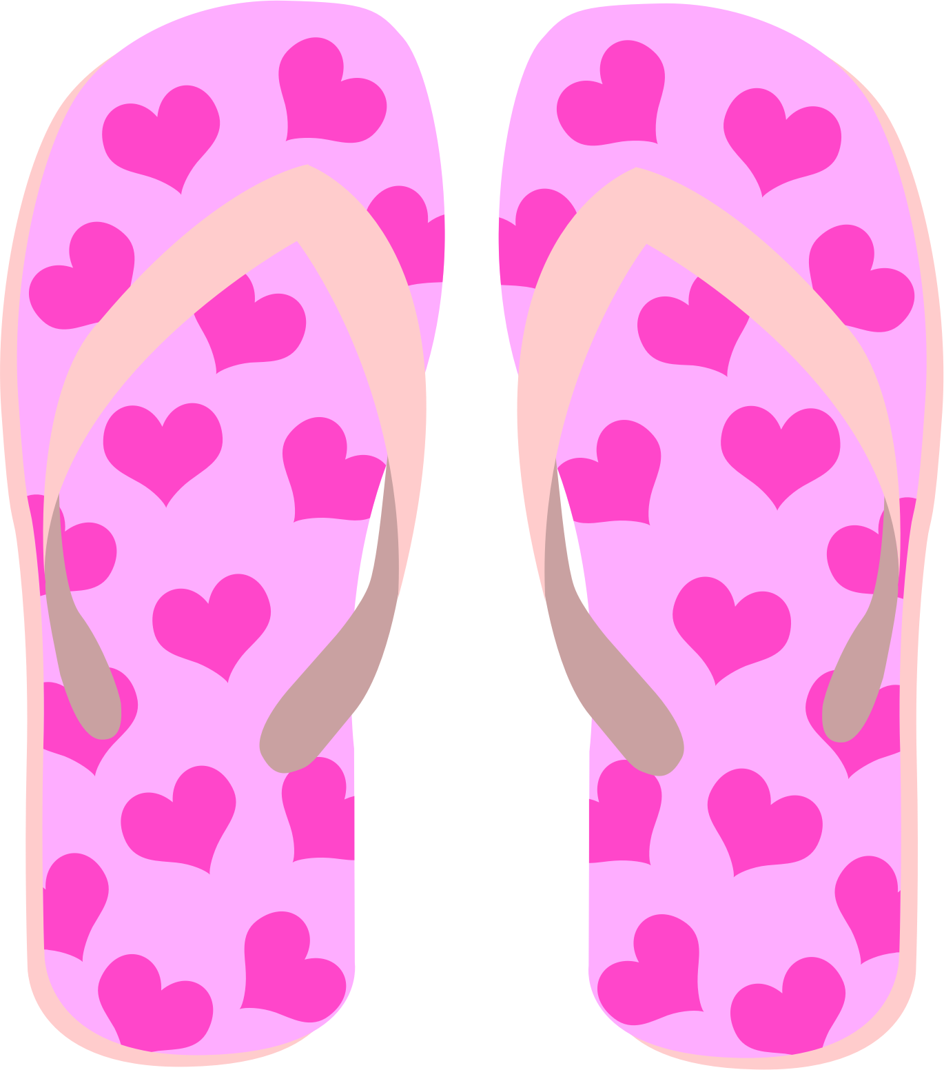 Big Image - Big Flip Flops Clipart (1370x1552), Png Download