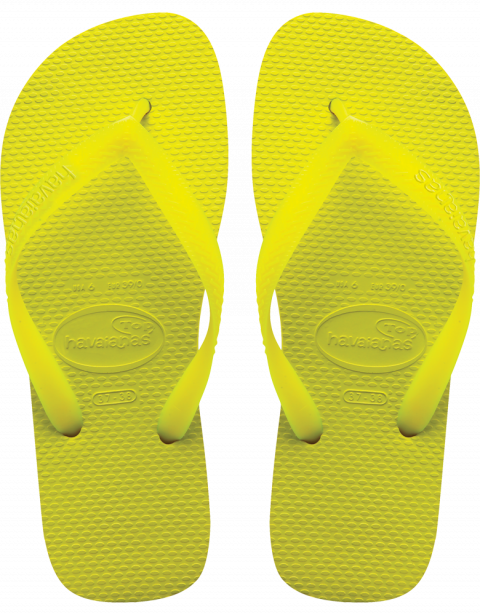 Havaianas Top Yellow Flip Flops Havaianas Top Yellow - Havaianas Top Neon Yellow Thongs (480x615), Png Download