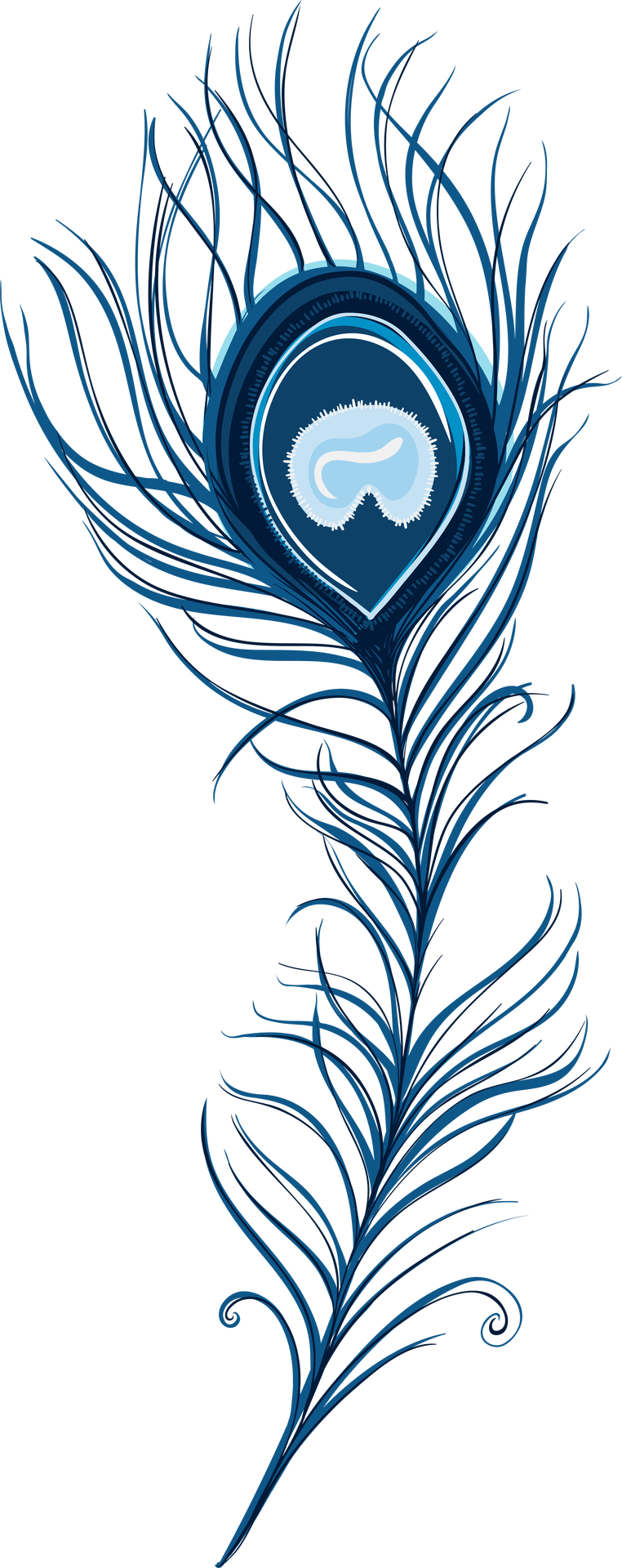 Peacock Feather - Peacock Feather Art Png (762x1919), Png Download