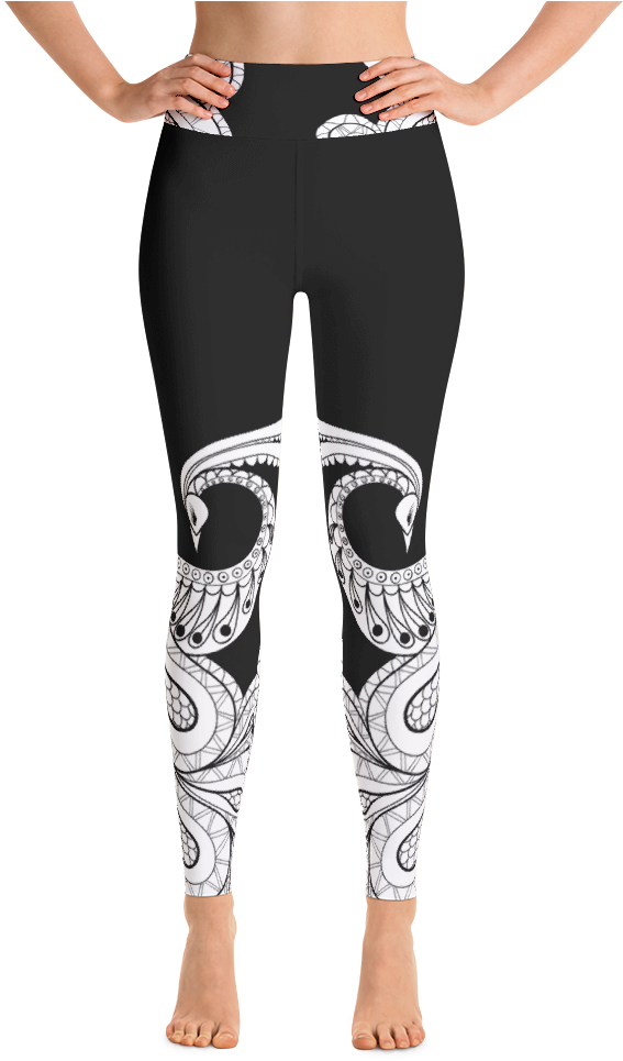 Download Peacock Feather Coloring Yoga Leggings Choose. Full Size