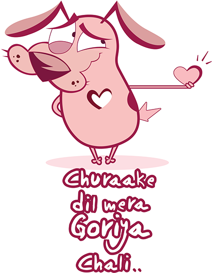 Courage The Cowardly Dog Tshirt Design - Student (600x849), Png Download