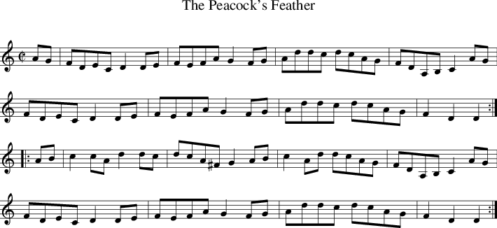 Listen To Peacock's Feather, The - Rolling Wave Jig Sheet Music (710x326), Png Download