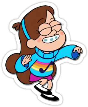 Gravity Falls' Mabel Pines Dancing - Stickers Tumblr Gravity Falls (375x360), Png Download
