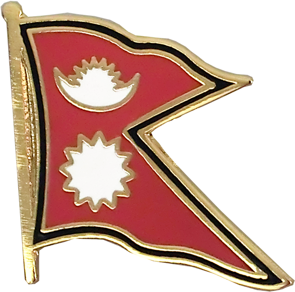 Download Flag Lapel Pin Flag Of Nepal Full Size PNG Image PNGkit
