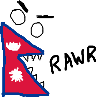 Nepal-rawr - Nepal Countryballs (350x350), Png Download