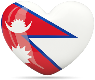 Nepal Flags Messages Sticker-10 - National Flags Of South Asian Countries (412x309), Png Download