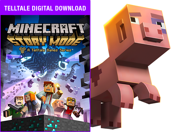Story Mode Is An All New Narrative Driven Game Series - Minecraft: Story Mode (ps4) (588x456), Png Download