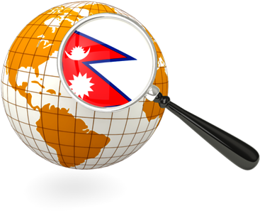 Nepal A Landlocked Himalayan Country In South Asia - Malaysia Globe Png (450x338), Png Download