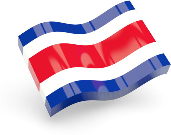 Illustration Of Flag Of Costa Rica - Costa Rica Flag Waving Gif (640x480), Png Download