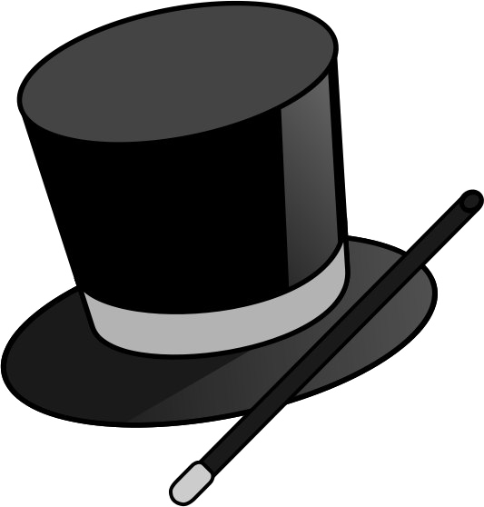 Magic Hat Free Png Image - Magic Hat And Wand Clip Art (533x558), Png Download