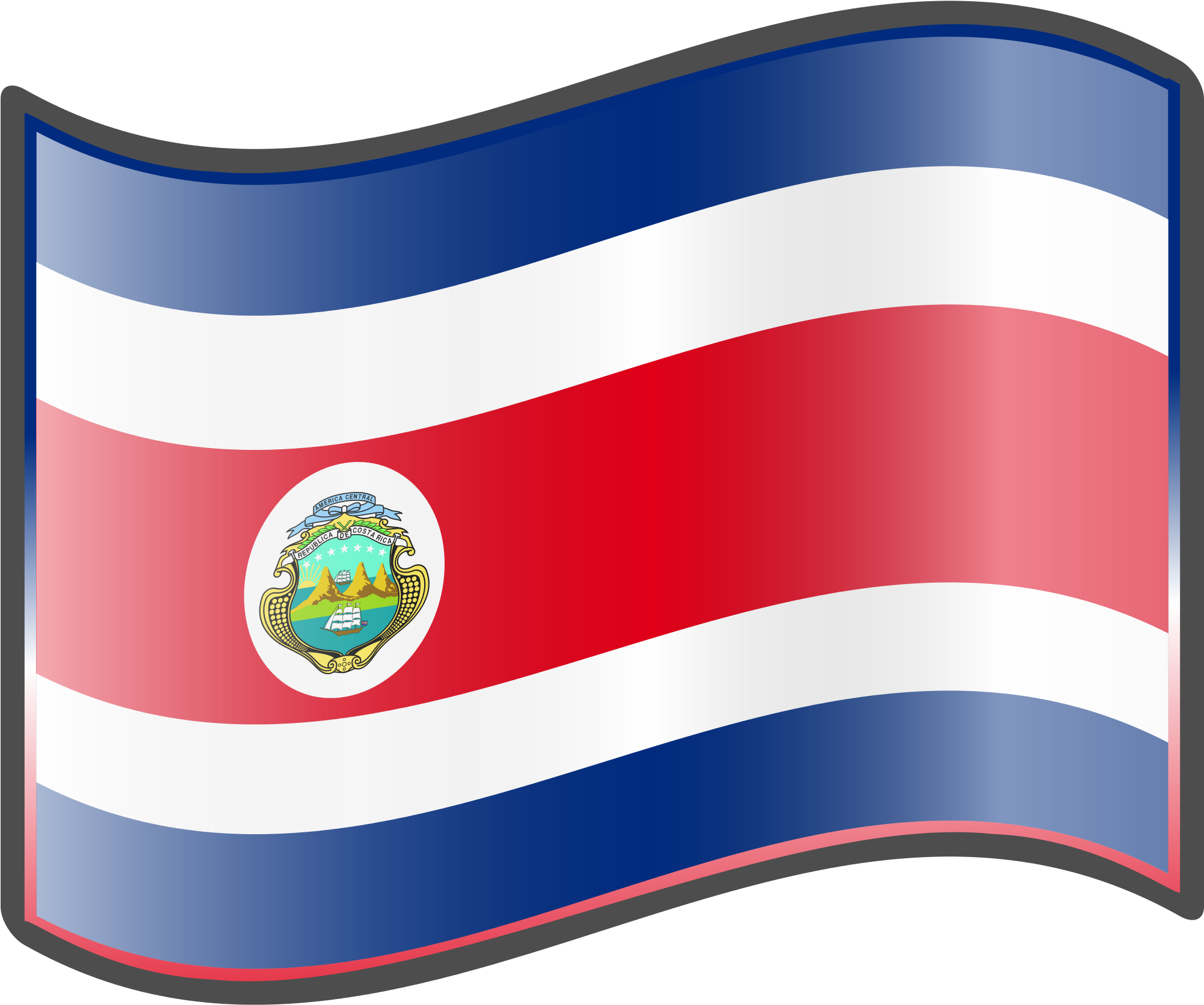 Open - Costa Rica Flag Svg (2000x2000), Png Download