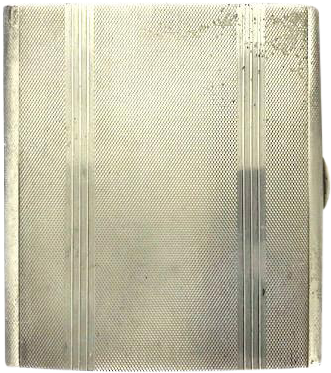 Sterling Silver And Gilt Cigarette Case, English 1932 - Cigarette Case (367x413), Png Download