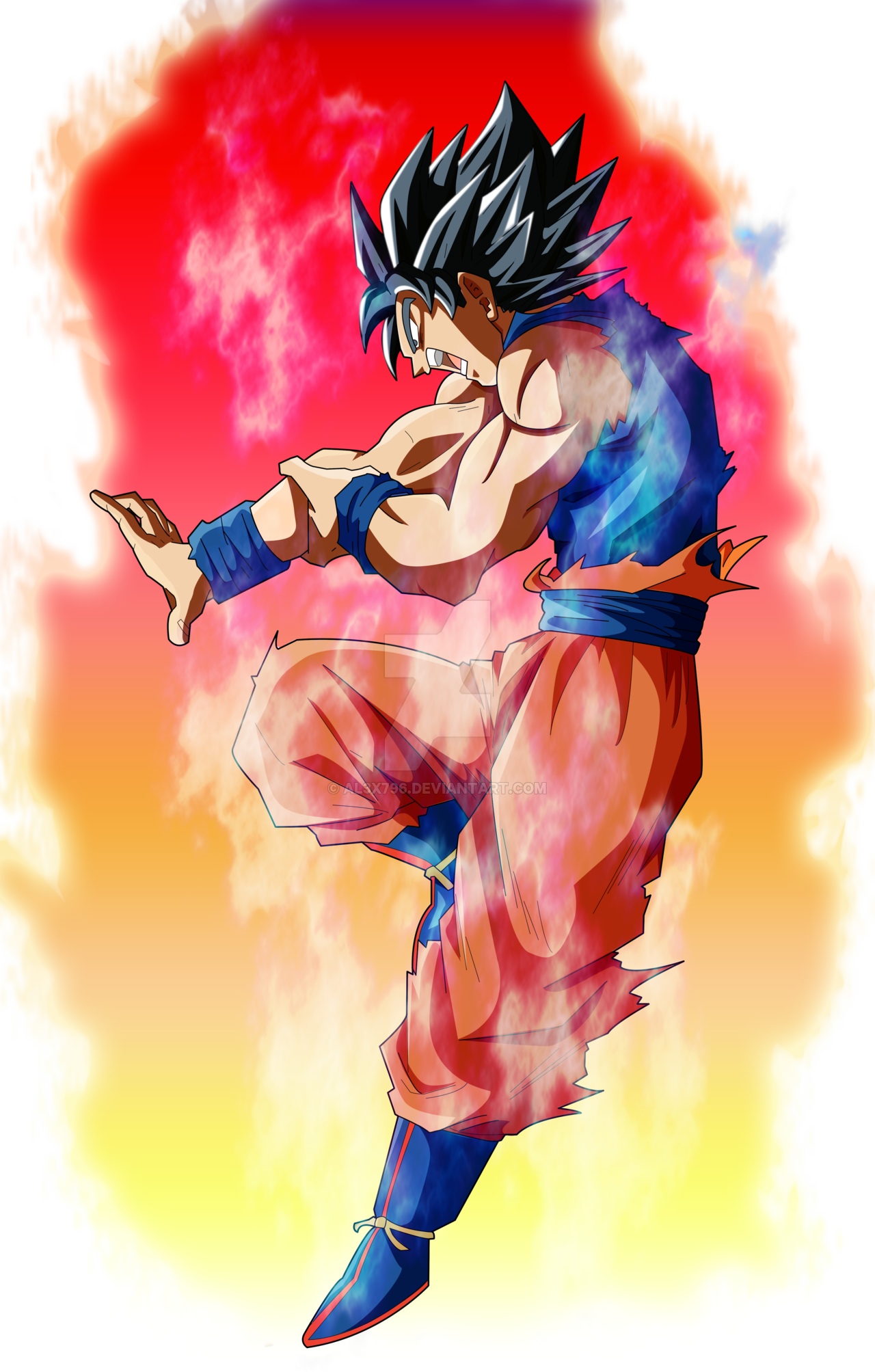 Goku Limit Break Form Aura Effects 2 By Al3x796 On - Goku Limit Break Png (1280x2007), Png Download