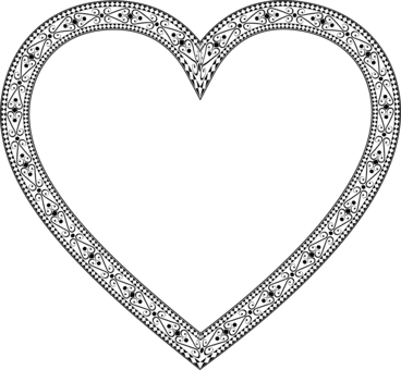 Borders And Frames Computer Icons Heart Clip Art For - Fancy Heart (368x340), Png Download