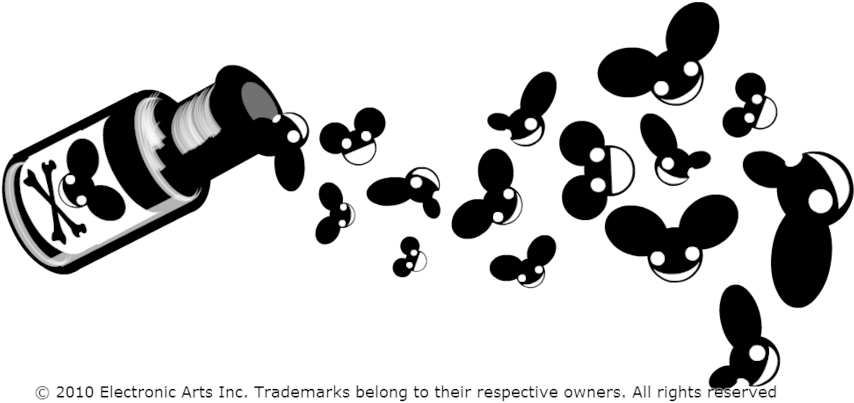 Skate 3 Logo Png - Deadmau5 Pill Bottle Shirt Mens S White Drugs Xtc Dance (900x450), Png Download