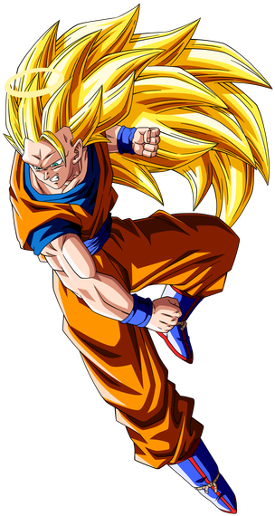 Ssj 3 Son Gokuh - Dragon Ball Songoku Ssj3 (404x594), Png Download