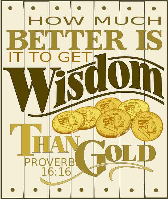 Brand's Background,the Decorative Scroll,the Gold Coin,the - Proverbs Wisdom (566x800), Png Download