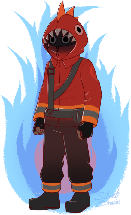 Oc By @sunnypyro - Illustration (500x750), Png Download