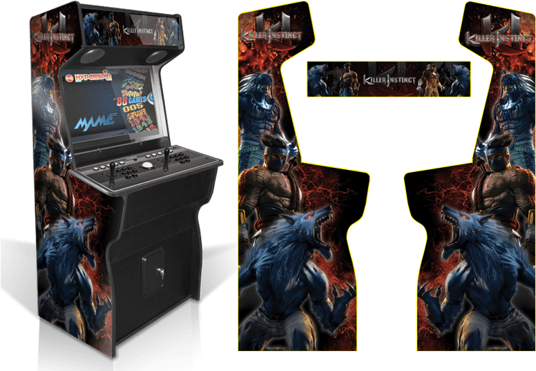 Custom Permanent Full Killer Instinct Inspired Graphics - Killer Instinct Cabinet Art (800x552), Png Download