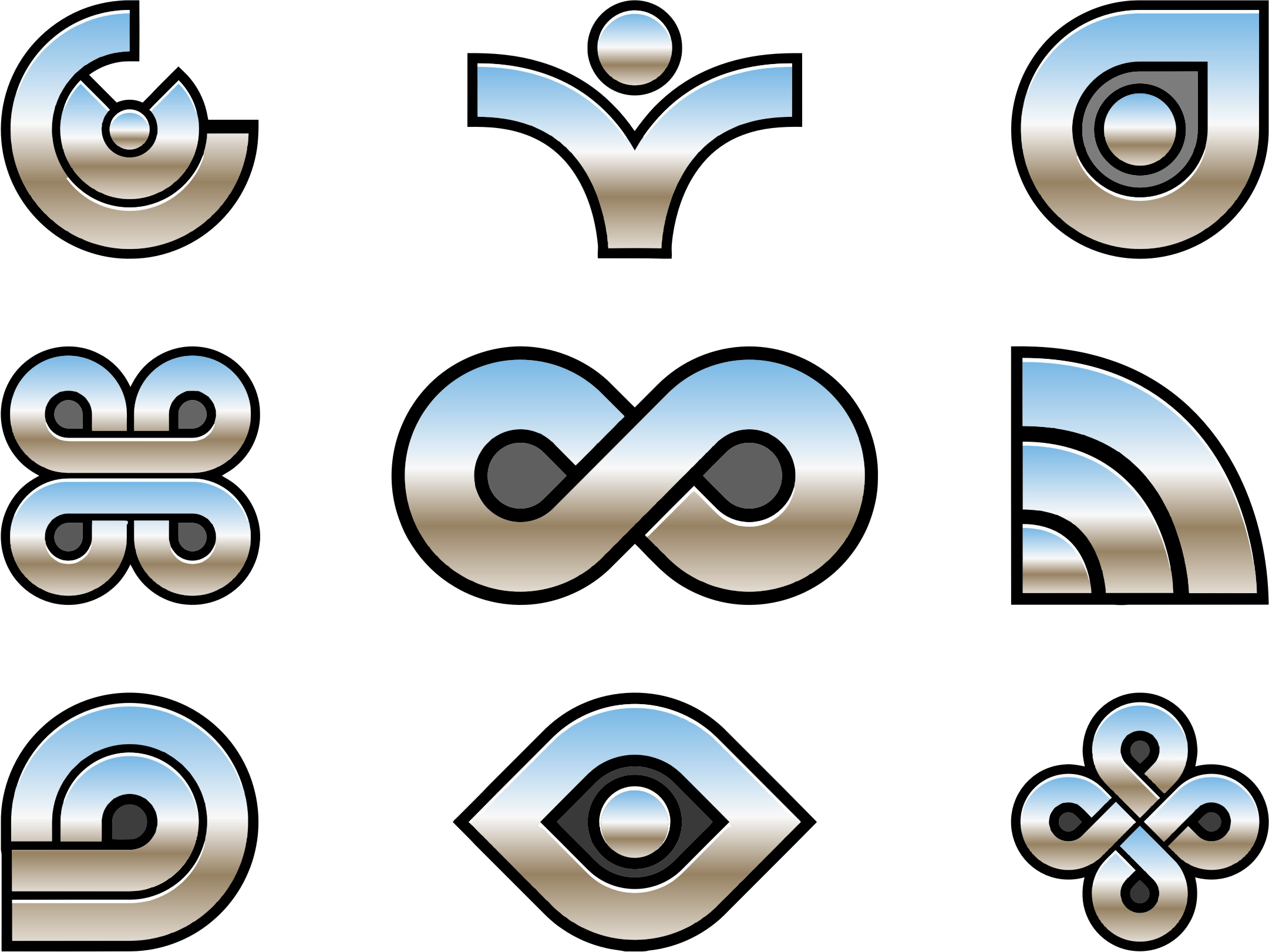 This Free Icons Png Design Of Abstract Chrome Icons (2161x1621), Png Download