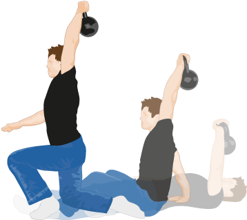 The Kettlebell - Kettlebell Tgu (375x363), Png Download