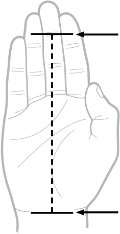 Measure Your Hand From The First Joint Of Your Middle - Reebok (309x482), Png Download
