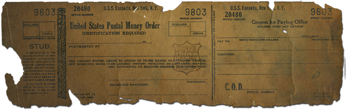 Postal Money Order From Uss Kanawha - Money Order (720x540), Png Download