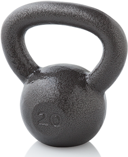 Workout Warehouse Accessories Gold's Gym 20 Lb - Gold's Gym 20 Lb Cast Iron Kettlebell (472x420), Png Download