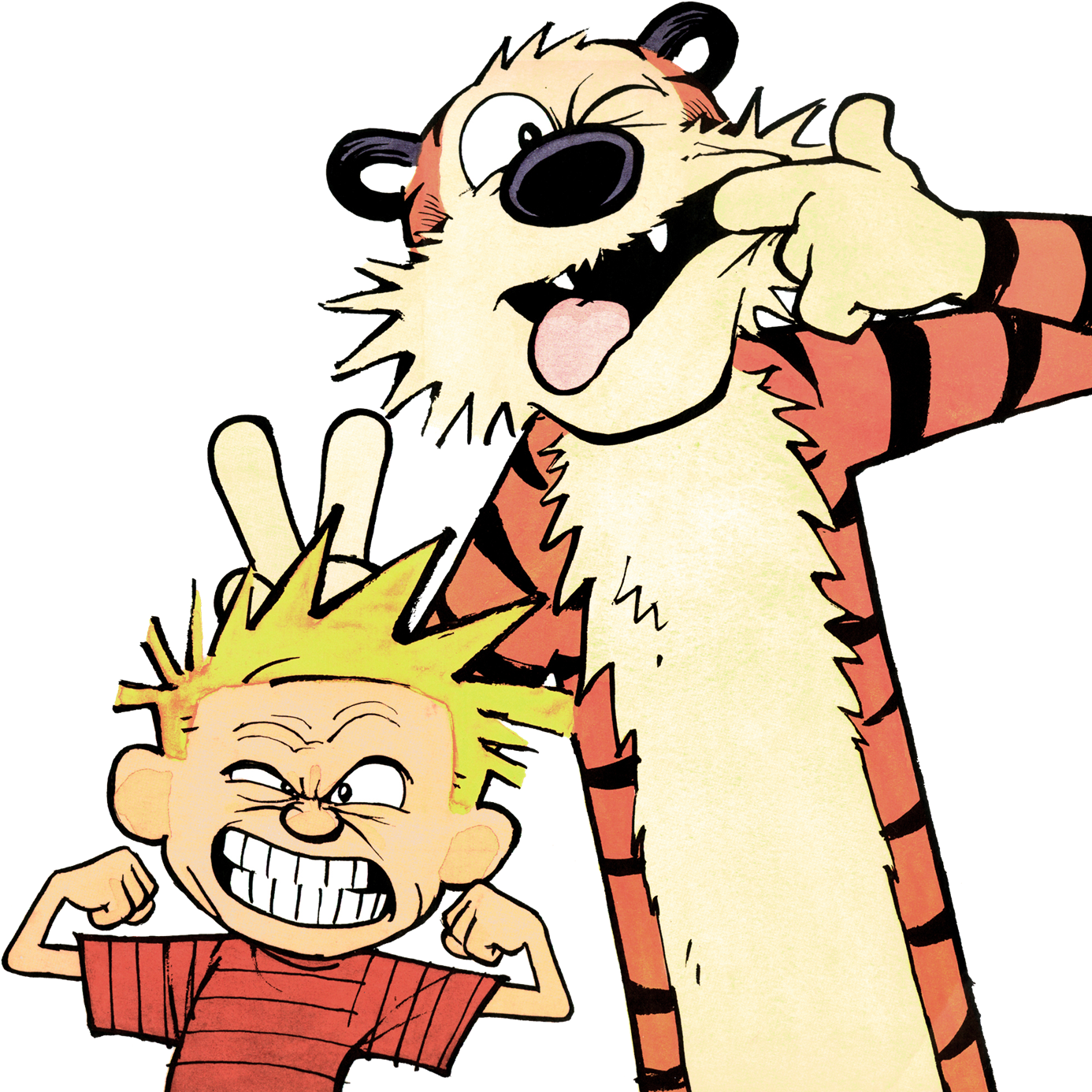 Calvin And Hobbes Png File - Calvin And Hobbes Transparent (1400x1392), Png Download