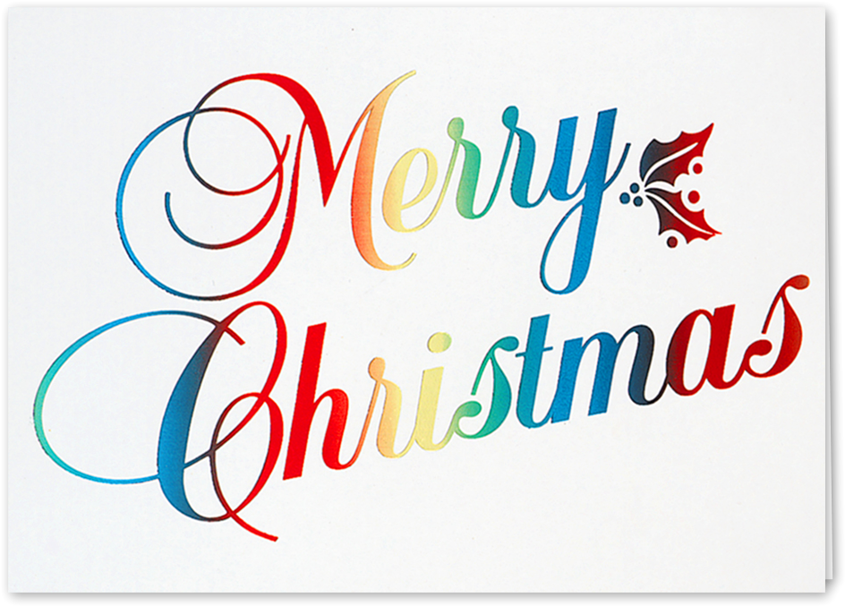 Picture Of Rainbow Merry Christmas Greeting Card - Harleysville Savings Bank (1200x1200), Png Download