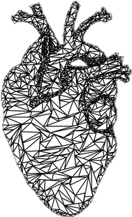 Black And White Heart Drawing (500x500), Png Download
