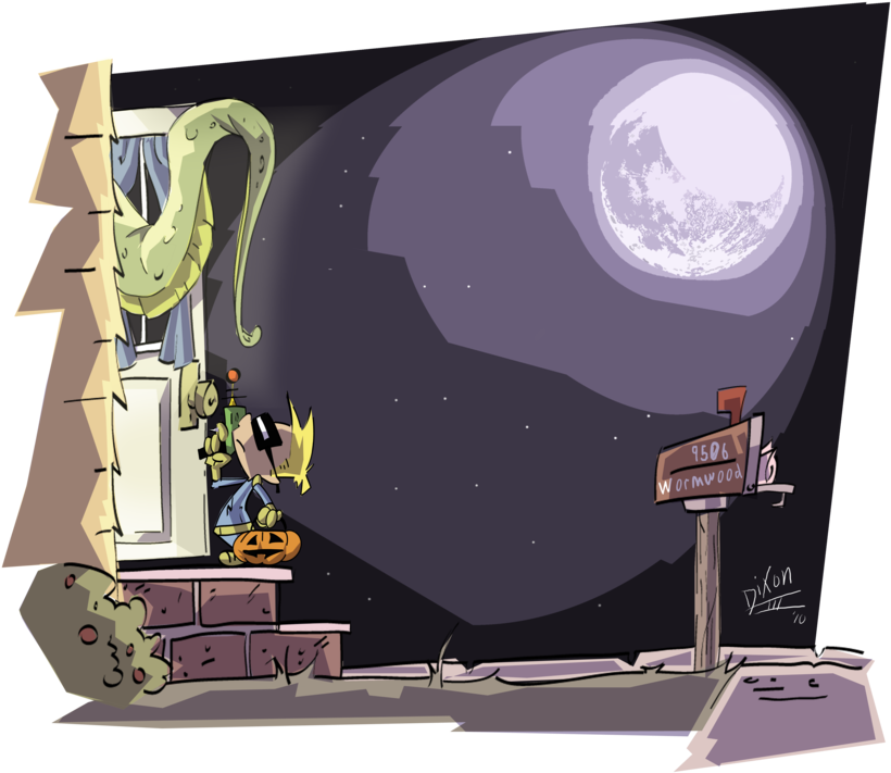 Trick Or Treat - Happy Halloween Calvin And Hobbes (900x758), Png Download