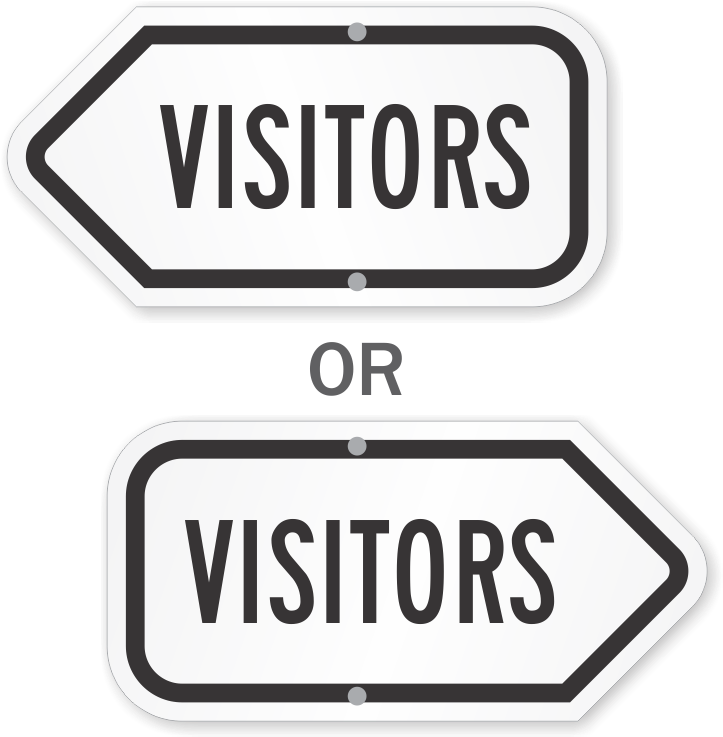 Visitor Arrow Sign - Myparkingsign Visitor Parking Arrow Pointing Left And (800x800), Png Download