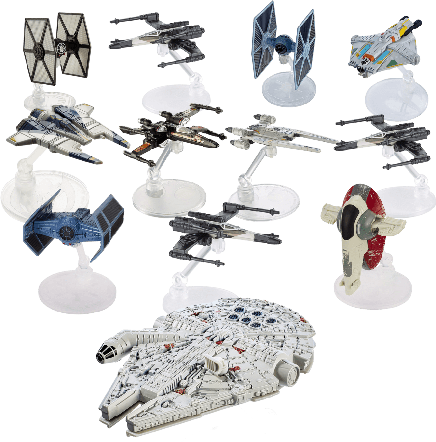 Hot Wheels Star Wars Starships Millennium Falcon Die-cast (900x900), Png Download