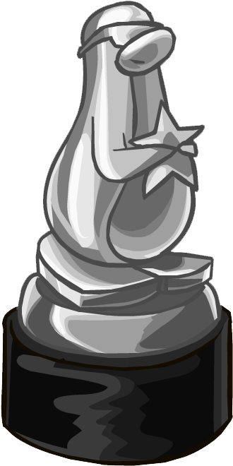 Silver Award Clothing Icon Id 5216 - Club Penguin Award (354x664), Png Download