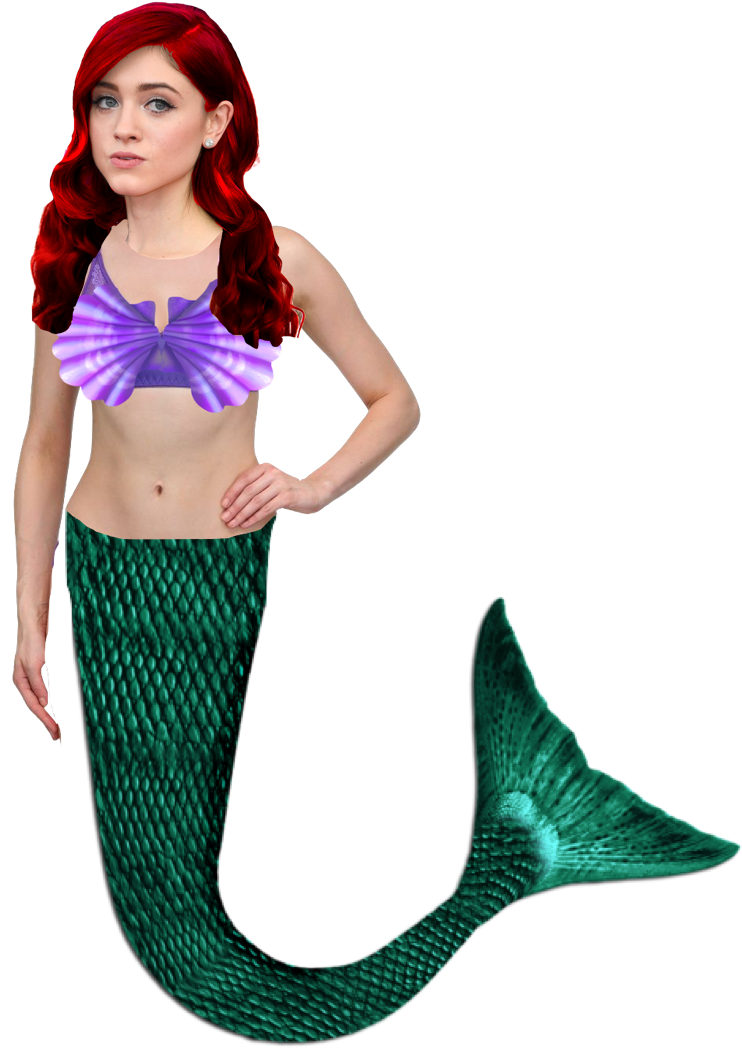 Natalia Dyer As Ariel - Natalia Dyer Little Mermaid (1600x1200), Png Download