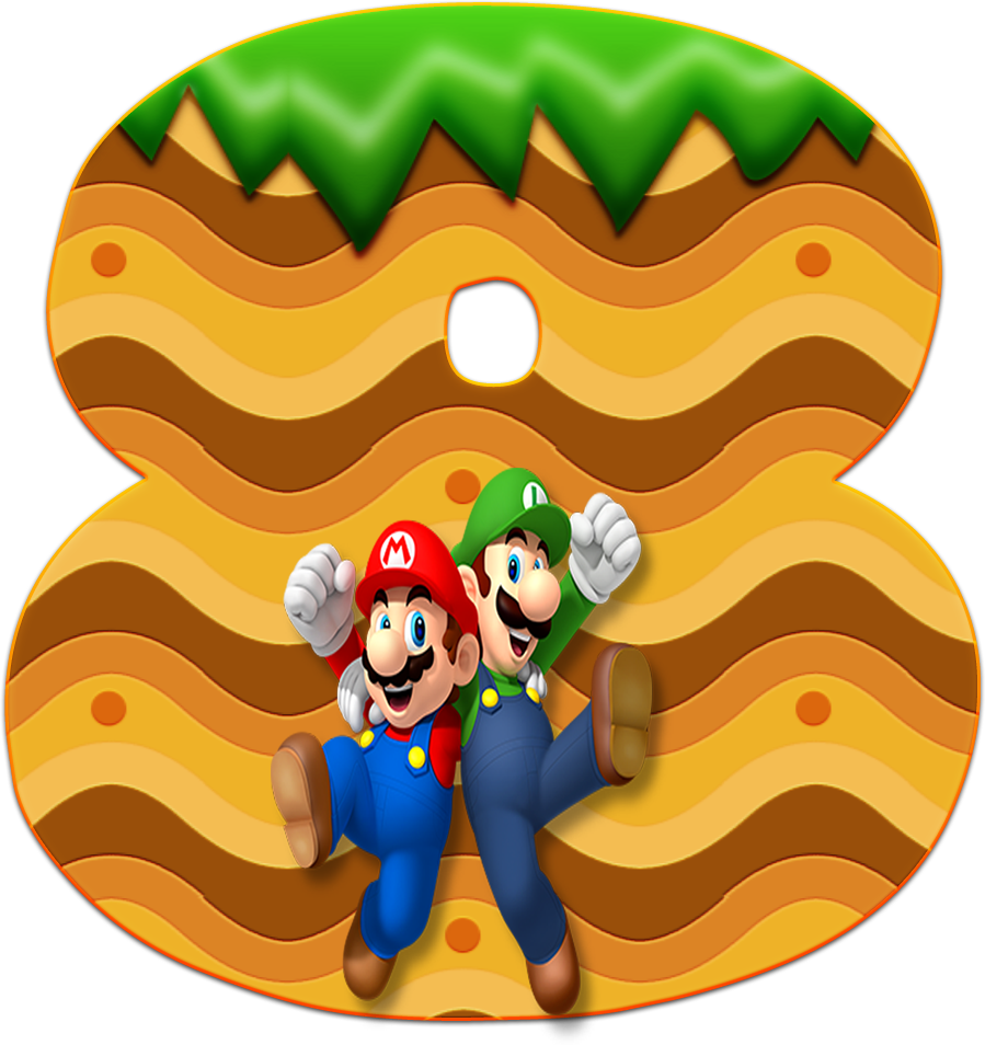 Mario Bros - Set Of 8 Super Mario Bros. Cups (899x954), Png Download
