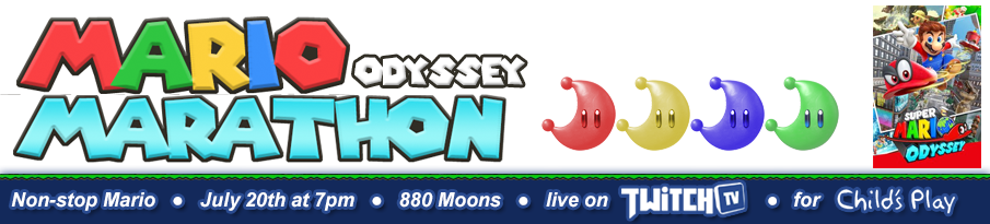 Mario Marathon Header - Super Mario Odyssey (nintendo Switch) (905x205), Png Download