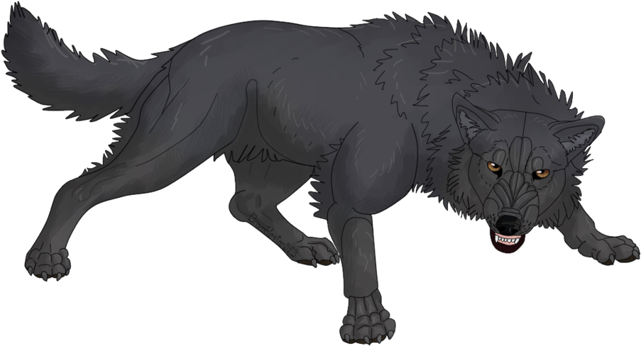 Angry Wolf Png Clip Art Freeuse Library - Angry Black Wolf Png (1024x581), Png Download