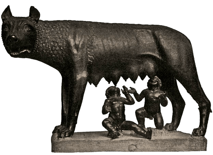 Romulus Remus Wolf Png - Romulus And Remus Png (750x750), Png Download
