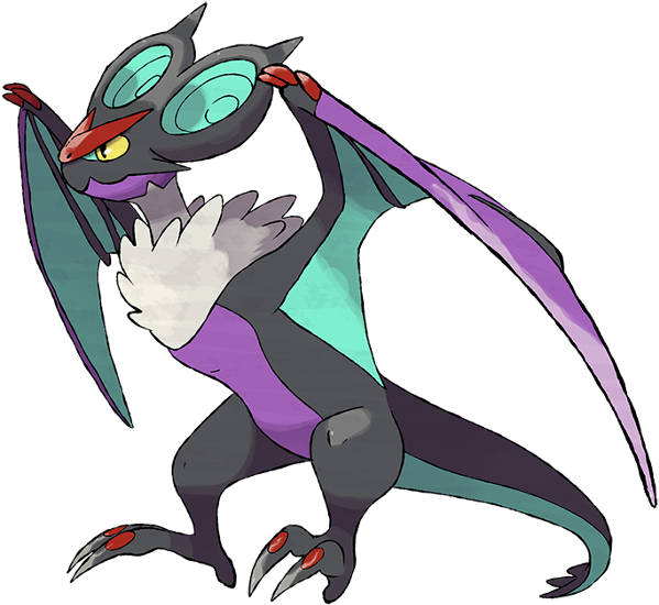 Pokemon X Y Noiver Artwork By Jellojolteon2000 - Imagenes De Pokemon De Noivern (614x636), Png Download