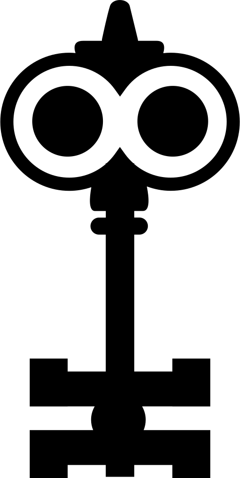 Key Design Like A Cartoons Character With Big Eyes - Icon (492x980), Png Download