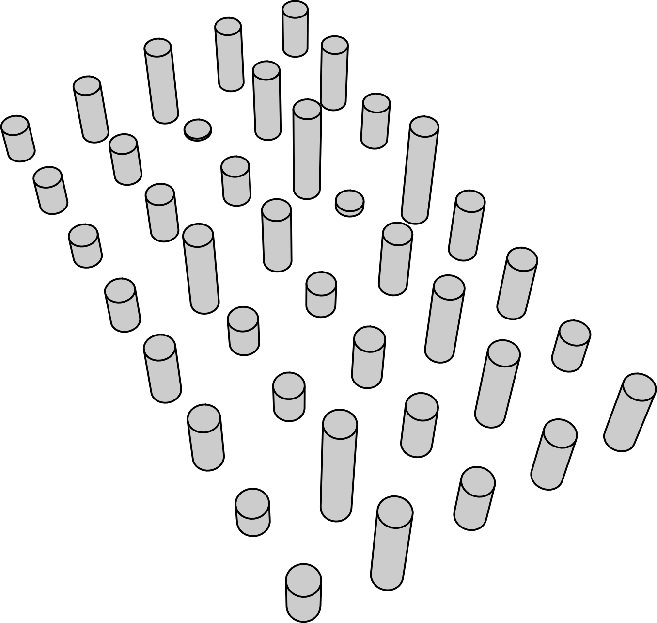 This Free Icons Png Design Of Randomized 3d Cylinder (1356x1285), Png Download