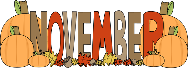 Free November Clipart 2 Image - November Clipart Png (600x217), Png Download