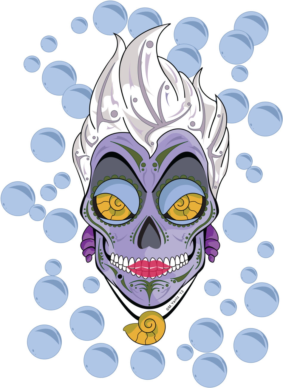Ursula Sugar Skull Yoga Leggings - Yoga Pants (1060x1325), Png Download