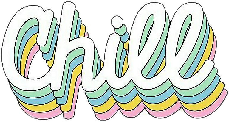 Report Abuse - Sticker Tumblr Chill (768x410), Png Download