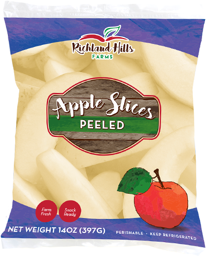 14 Oz Apple Slices Peeled - Packaging And Labeling (500x565), Png Download