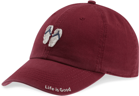 Simple Flip Flops Tattered Chill Cap - Huf Men's Trip Tri Curved Visor 6 Panel Red (570x570), Png Download